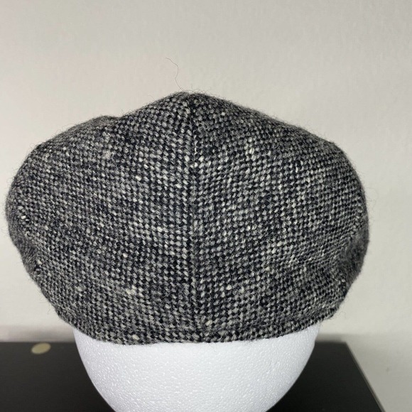 Glen Eske Donegal Ireland Tweed Gray Pure Wool Newsboy Hat Cap Sz Large - Picture 7 of 14